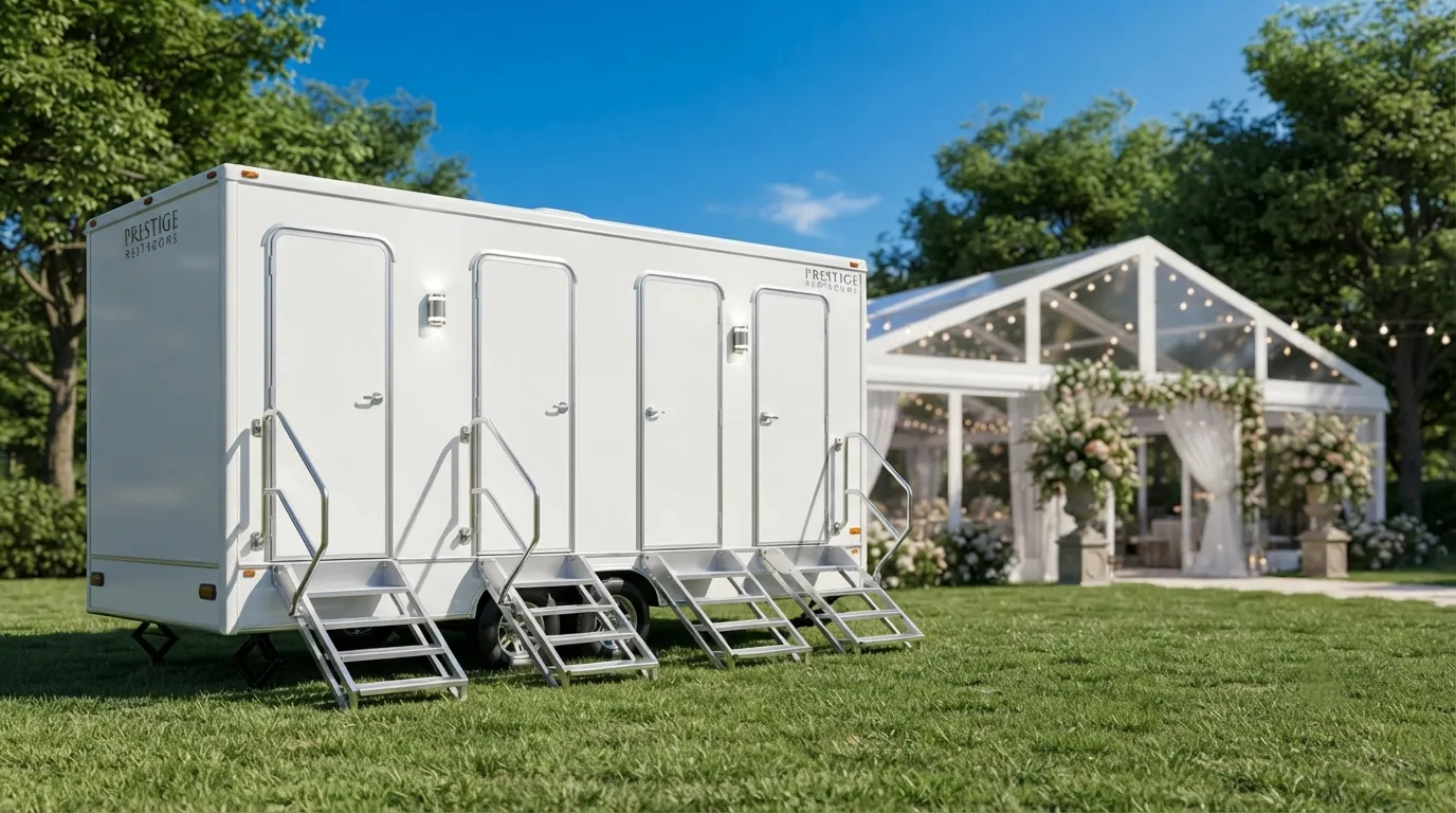 4 Stall Restroom Trailer in Lansing, MI