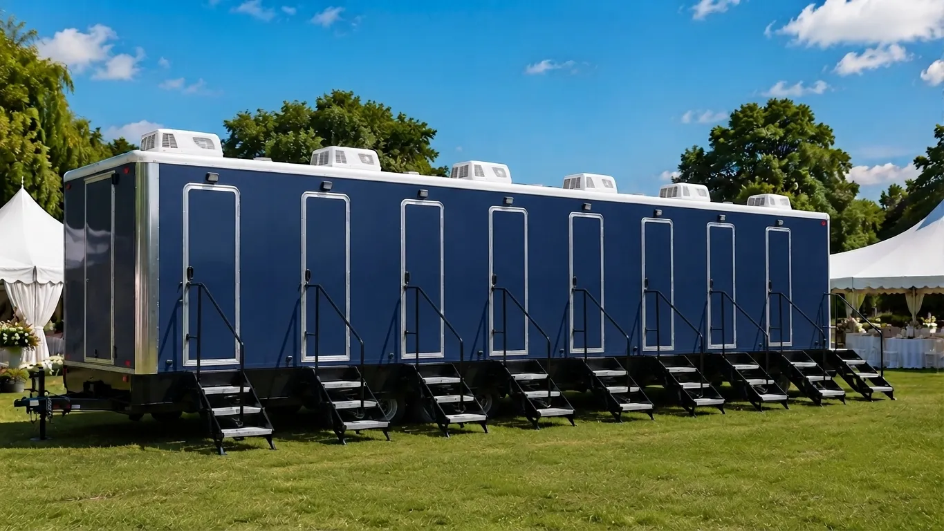 8 Stall Restroom Trailer in Lansing, MI