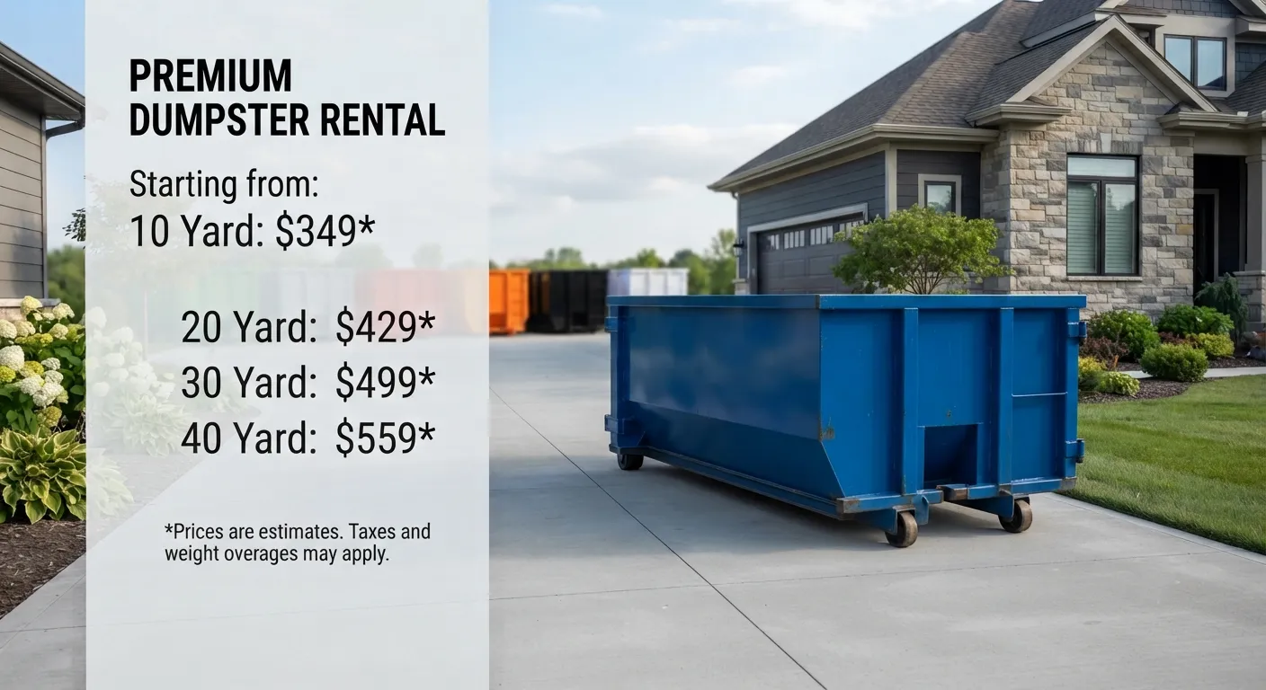 Dumpster Rental Cost in Lansing, MI